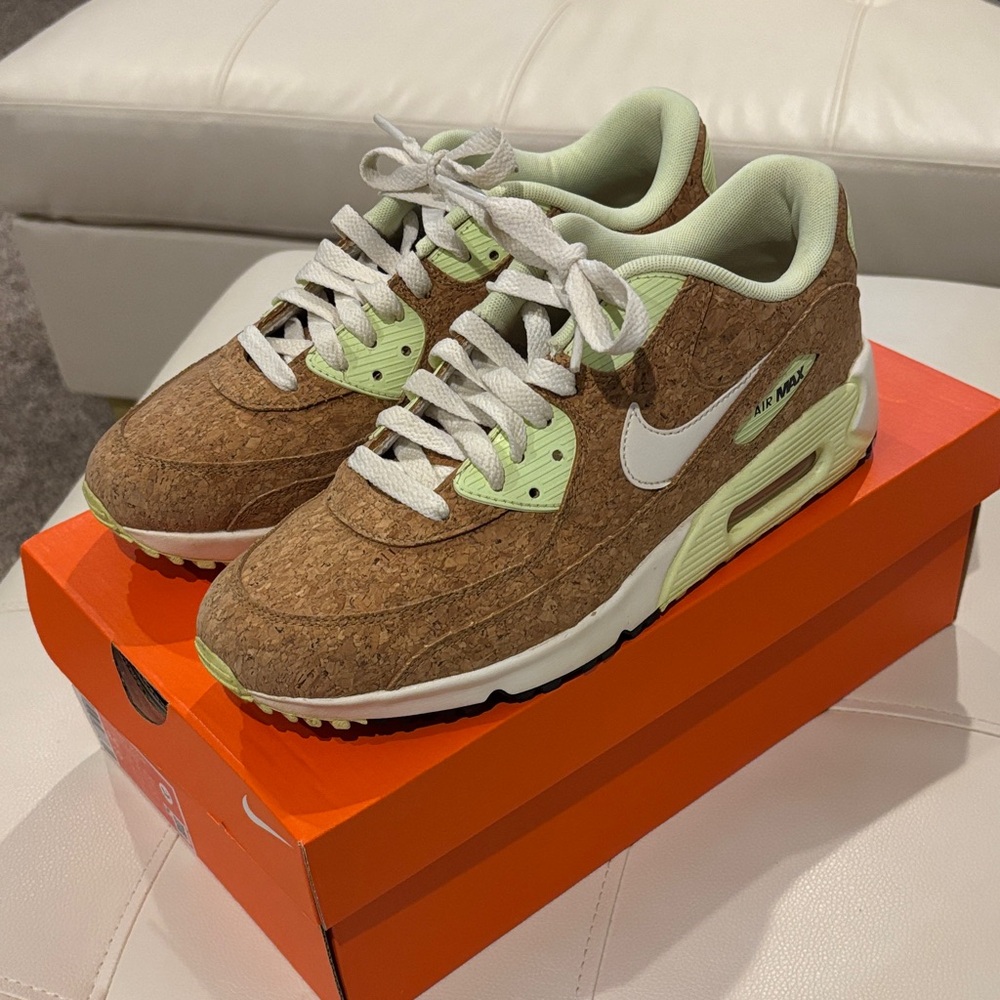 Nike Air Max 1 86 OG G Cork with White and Green Accents Golf Shoes